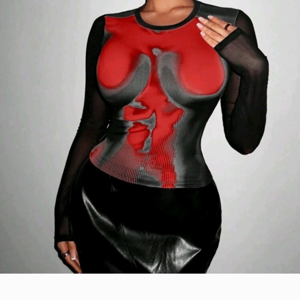 new Sexy heat imprint top